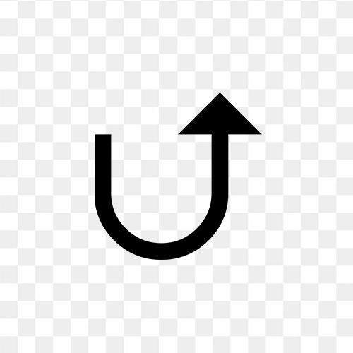 U shape Arrow free transparent PNG